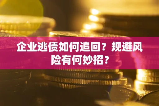 济南企业逃债如何追回？规避风险有何妙招？