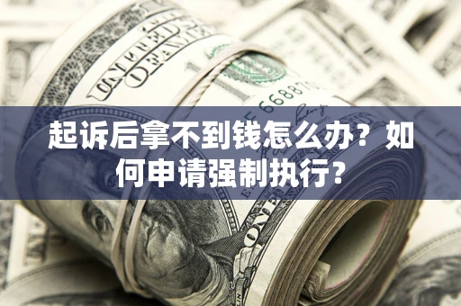 济南起诉后拿不到钱怎么办？如何申请强制执行？