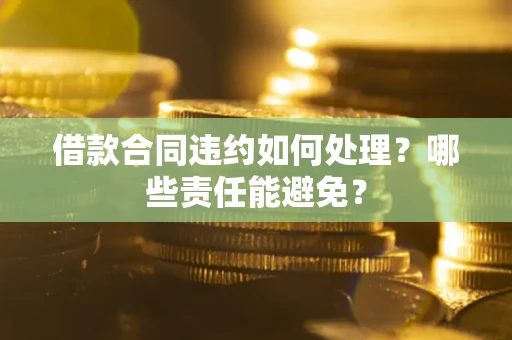 济南借款合同违约如何处理？哪些责任能避免？