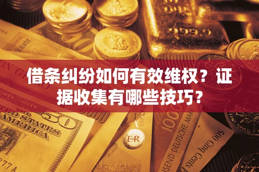 济南借条纠纷如何有效维权？证据收集有哪些技巧？