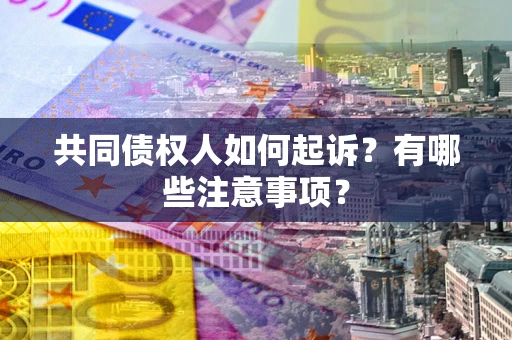 济南共同债权人如何起诉？有哪些注意事项？
